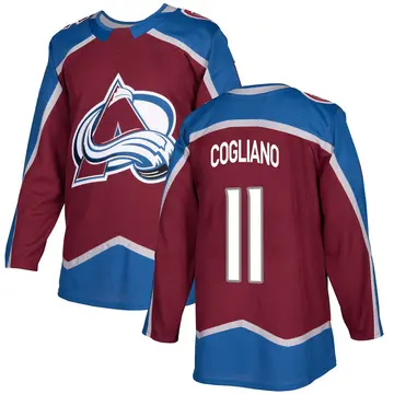 Men's Andrew Cogliano Colorado Avalanche ＃11 Authentic Burgundy Home Jersey