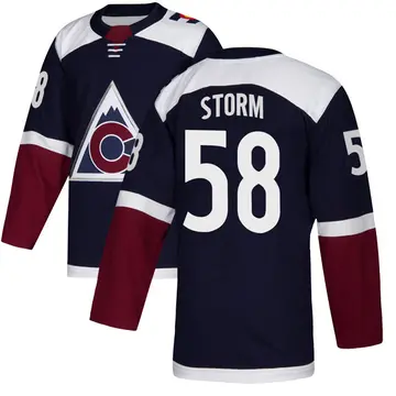 Men's Ben Storm Colorado Avalanche ＃58 Authentic Navy Alternate Jersey