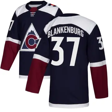 Men's Nick Blankenburg Colorado Avalanche ＃37 Authentic Navy Alternate Jersey