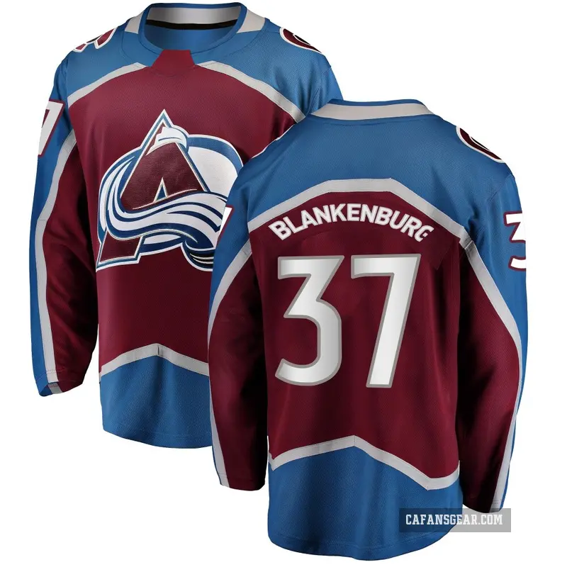 Men's Nick Blankenburg Colorado Avalanche ＃37 Breakaway Maroon Home Jersey