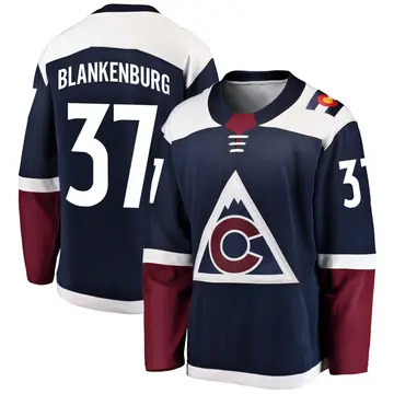 Men's Nick Blankenburg Colorado Avalanche ＃37 Breakaway Navy Alternate Jersey
