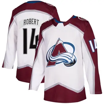 Men's Rene Robert Colorado Avalanche ＃14 Authentic White 2020/21 Away Jersey