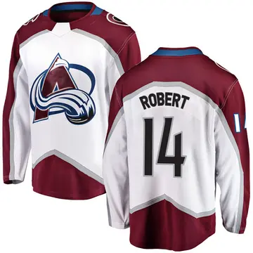 Men's Rene Robert Colorado Avalanche ＃14 Breakaway White Away Jersey