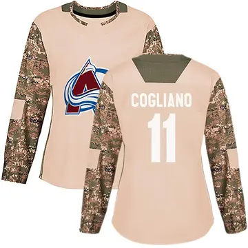 Women's Andrew Cogliano Colorado Avalanche ＃11 Authentic Camo Veterans Day Practice Jersey