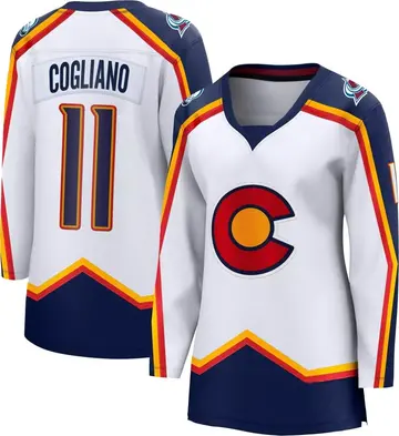 Women's Andrew Cogliano Colorado Avalanche ＃11 Breakaway White Special Edition 2.0 Jersey