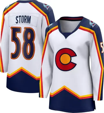 Women's Ben Storm Colorado Avalanche ＃58 Breakaway White Special Edition 2.0 Jersey