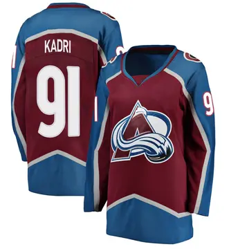 Women's Nazem Kadri Colorado Avalanche ＃91 Breakaway Maroon Home Jersey