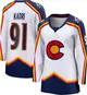 Women's Nazem Kadri Colorado Avalanche ＃91 Breakaway White Special Edition 2.0 Jersey