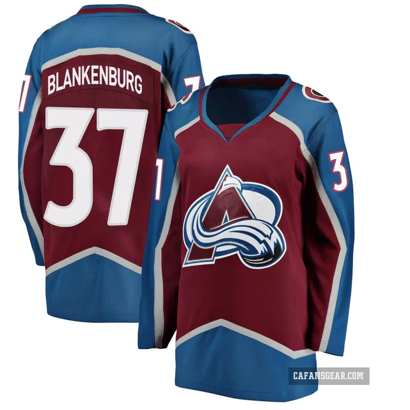 Women's Nick Blankenburg Colorado Avalanche ＃37 Breakaway Maroon Home Jersey