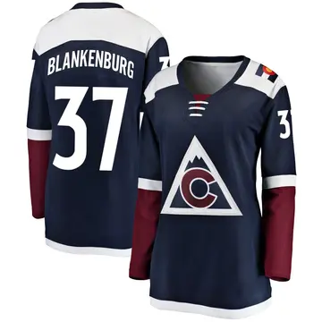 Women's Nick Blankenburg Colorado Avalanche ＃37 Breakaway Navy Alternate Jersey