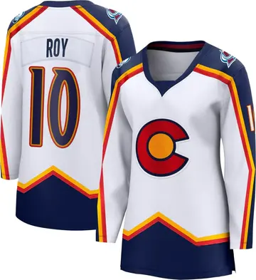 Women's Nicolas Roy Colorado Avalanche ＃10 Breakaway White Special Edition 2.0 Jersey