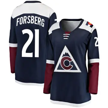 Women's Peter Forsberg Colorado Avalanche ＃21 Breakaway Navy Alternate Jersey