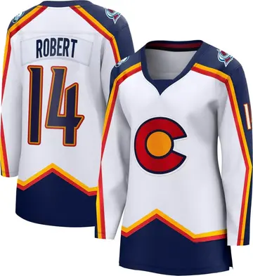 Women's Rene Robert Colorado Avalanche ＃14 Breakaway White Special Edition 2.0 Jersey