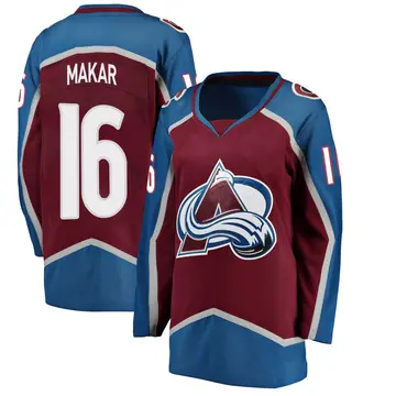 Women's Taylor Makar Colorado Avalanche ＃16 Breakaway Maroon Home Jersey