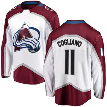 Youth Andrew Cogliano Colorado Avalanche ＃11 Breakaway White Away Jersey