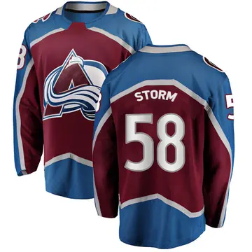 Youth Ben Storm Colorado Avalanche ＃58 Breakaway Maroon Home Jersey