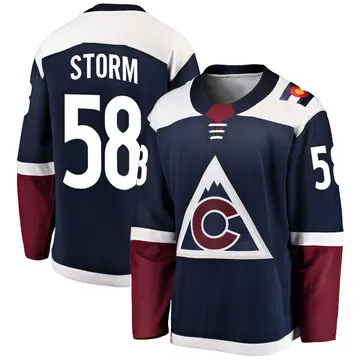 Youth Ben Storm Colorado Avalanche ＃58 Breakaway Navy Alternate Jersey