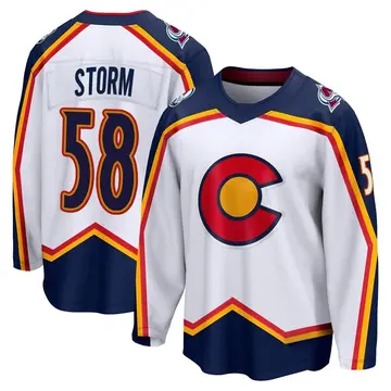 Youth Ben Storm Colorado Avalanche ＃58 Breakaway White Special Edition 2.0 Jersey