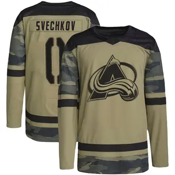 Youth Fedor Svechkov Colorado Avalanche ＃0 Authentic Camo Military Appreciation Practice Jersey
