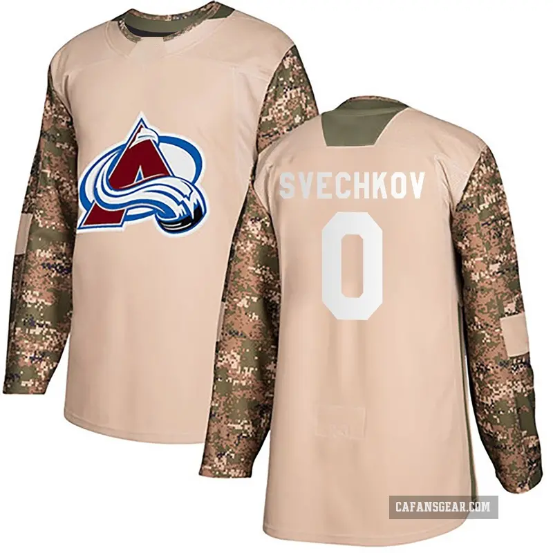Youth Fedor Svechkov Colorado Avalanche ＃0 Authentic Camo Veterans Day Practice Jersey
