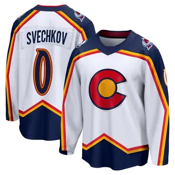 Youth Fedor Svechkov Colorado Avalanche ＃0 Breakaway White Special Edition 2.0 Jersey