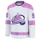 Youth Nazem Kadri Colorado Avalanche ＃91 Premium White 2024 Hockey Fights Cancer Practice Jersey