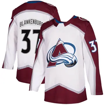 Youth Nick Blankenburg Colorado Avalanche ＃37 Authentic White 2020/21 Away Jersey