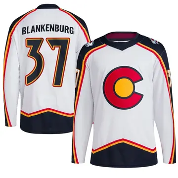 Youth Nick Blankenburg Colorado Avalanche ＃37 Authentic White Reverse Retro 2.0 Jersey