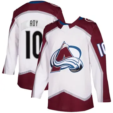 Youth Nicolas Roy Colorado Avalanche ＃10 Authentic White 2020/21 Away Jersey