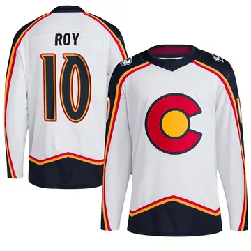 Youth Nicolas Roy Colorado Avalanche ＃10 Authentic White Reverse Retro 2.0 Jersey