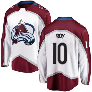 Youth Nicolas Roy Colorado Avalanche ＃10 Breakaway White Away Jersey