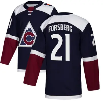 Youth Peter Forsberg Colorado Avalanche ＃21 Authentic Navy Alternate Jersey