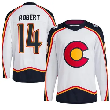 Youth Rene Robert Colorado Avalanche ＃14 Authentic White Reverse Retro 2.0 Jersey